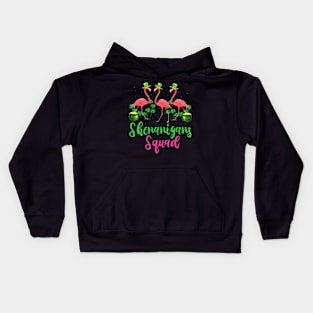 Shenanigan Squad Irish Flamingo Leprechaun St Patrick's Day Kids Hoodie